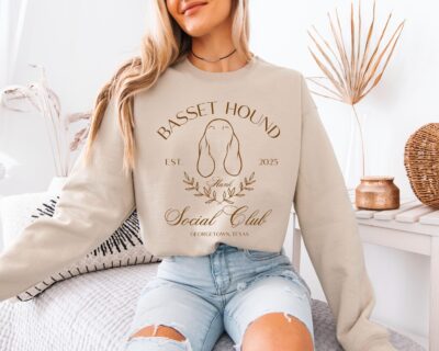 Basset Hound Social Club Custom Sweatshirt