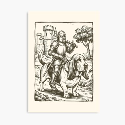 Basset Hound Retro Design Poster