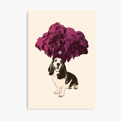 Basset Hound Graphic Design Poster