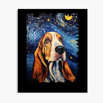 Basset Hound Vintage Illustration Poster