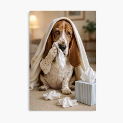 Basset Hound Aesthetic Illustration Poster