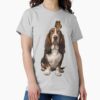 ssrcoclassic teewomens 02heather greyfrontproduct squarex1000 7 - Basset Hound Gifts