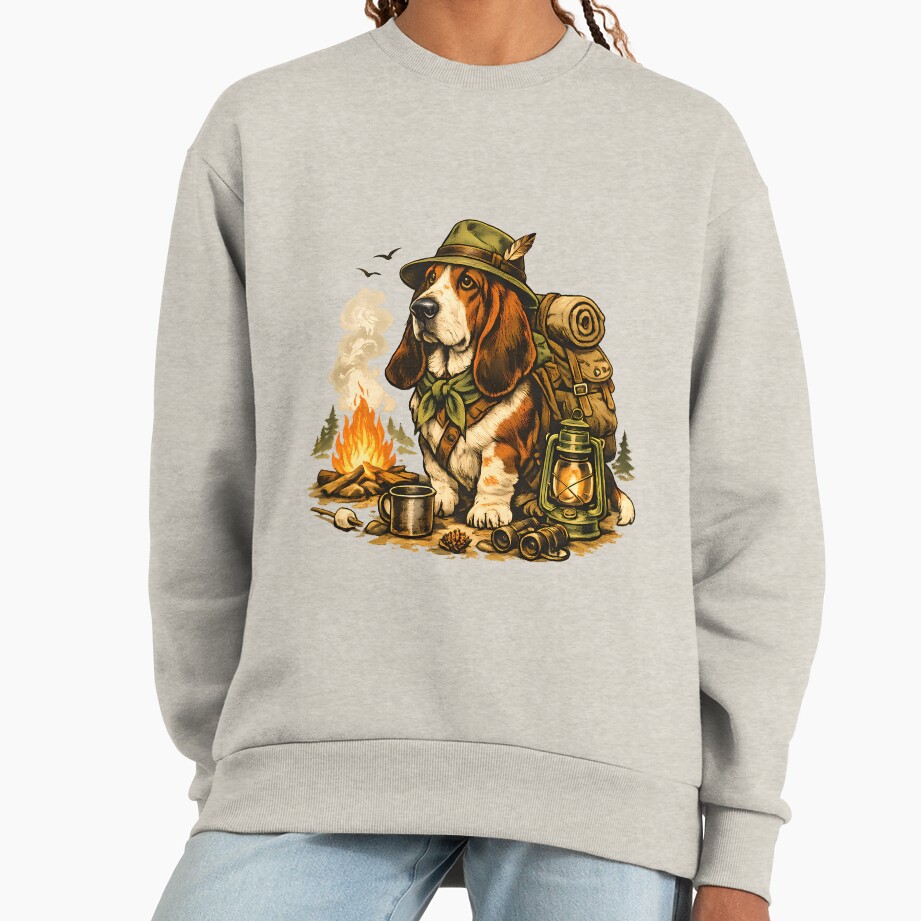 ssrcooversized_sweatshirtwomens_01oatmeal_heatherfrontsquare_productx1000-11 ssrcooversized sweatshirtwomens 01oatmeal heatherfrontsquare productx1000 11 - Basset Hound Gifts