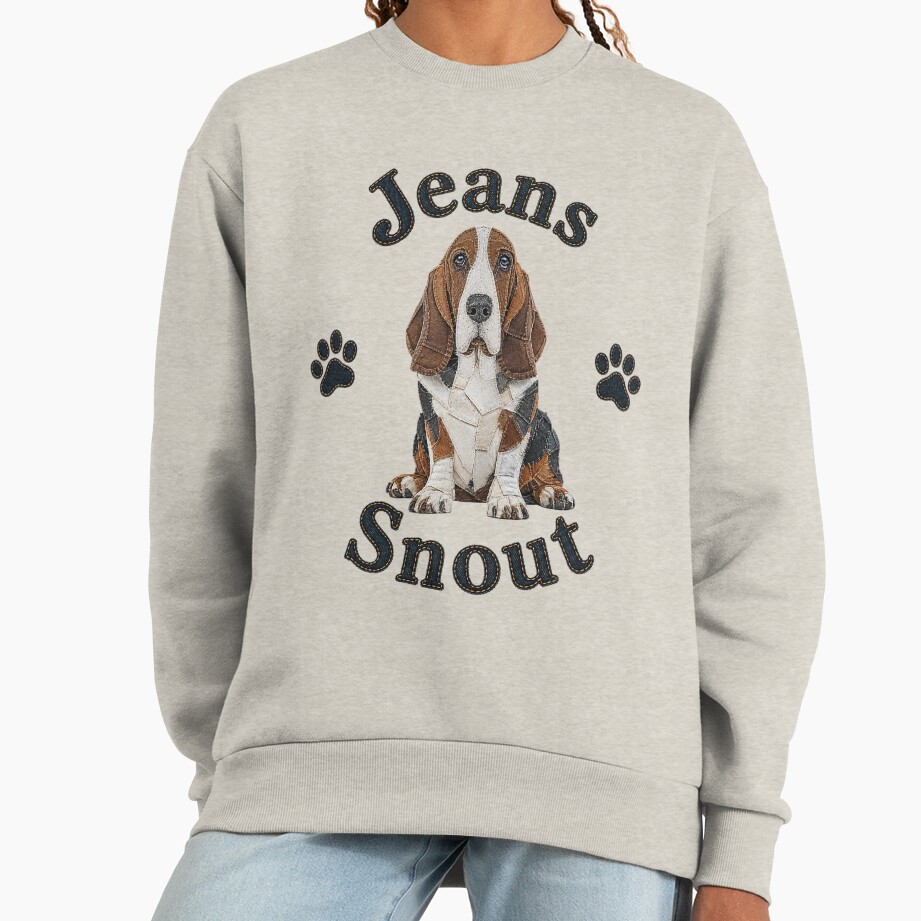 ssrcooversized_sweatshirtwomens_01oatmeal_heatherfrontsquare_productx1000-12 ssrcooversized sweatshirtwomens 01oatmeal heatherfrontsquare productx1000 12 - Basset Hound Gifts