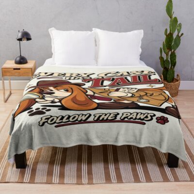 Basset Hound Iconic Illustration Throw Blanket