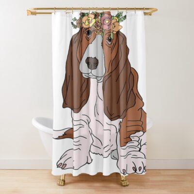 Basset Hound Heritage Design Shower Curtain
