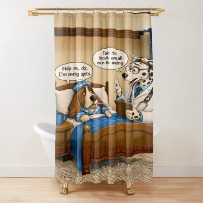 Basset Hound Timeless Design Shower Curtain