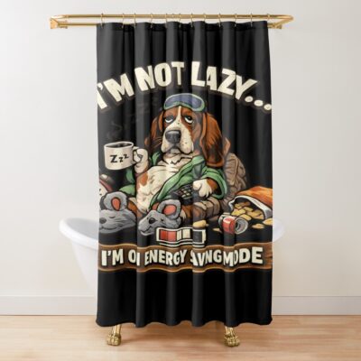 Basset Hound Exclusive Artwork Shower Curtain