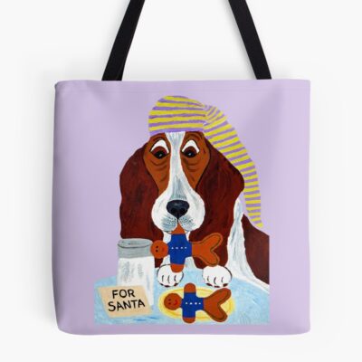 Basset Hound Modern Illustration Tote Bag
