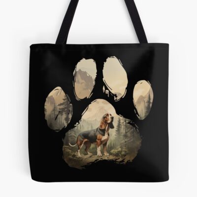 Basset Hound Graphic Illustration Tote Bag