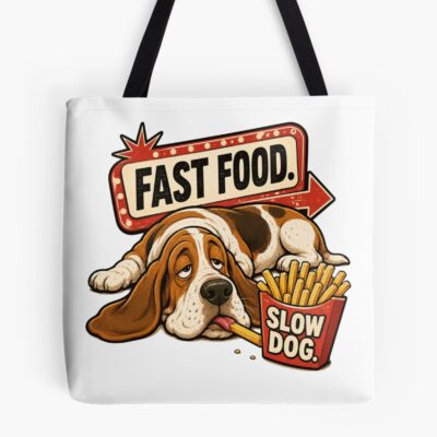 Basset Hound Signature Illustration Tote Bag